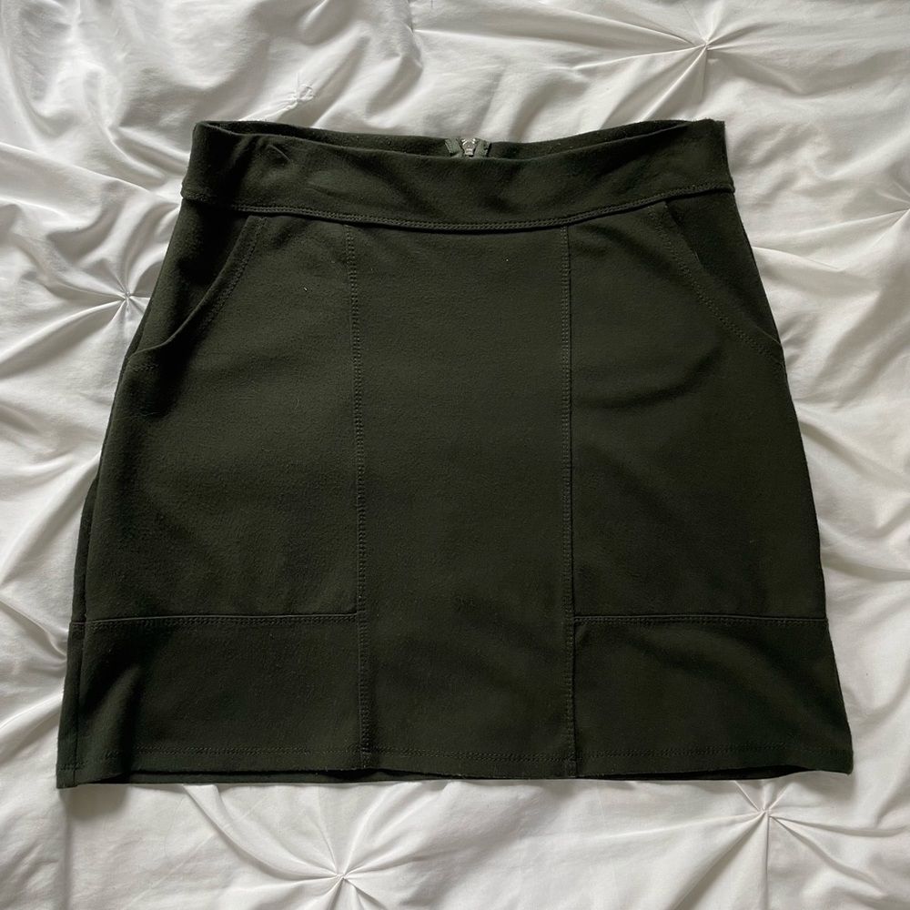 Miss Selfridge Green Mini Skirt